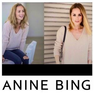 ANINE BING Mohair & Wool-blend Oversized Sweater Blush Pink Open Weave